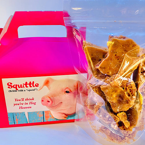 Squittle (brittle with a “squeal”)
